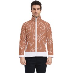 Pattern T- Shirtfloral Leaves Grid Pattern 1 T- Shirt Men s Bomber Jacket
