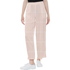 Rectangular Seamless Pattern T- Shirt Rectangular Grid Pattern - Pale Pink T- Shirt Women s Pants  by maxcute