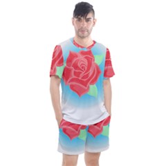 Rose T- Shirt Neotraditional Rose T- Shirt Men s Mesh Tee And Shorts Set