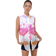 Soccer Gift T- Shirt Soccer Football T- Shirt Sleeveless Chiffon Button Shirt