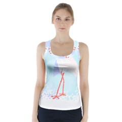 Stork Baby T- Shirtstork T- Shirt Racer Back Sports Top
