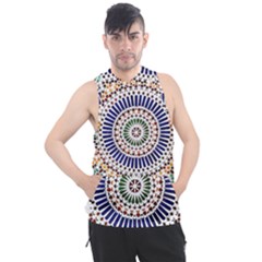 Tiles T- Shirttile Pattern, Moroccan Zellige Tilework T- Shirt Men s Sleeveless Hoodie by maxcute