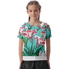 Tropical T- Shirt Tropical Gorgeous Oppositiflor T- Shirt Kids  Frill Chiffon Blouse