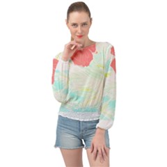 Tropical T- Shirt Tropical Gorgeous Tubifloras T- Shirt Banded Bottom Chiffon Top