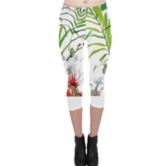 Tropical T- Shirt Tropical Handsome Preforation T- Shirt Capri Leggings 