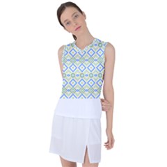 Ukrainian Ornament T- Shirt Folk Ukrainian Ornament, Seamless Pattern T- Shirt Women s Sleeveless Sports Top by maxcute