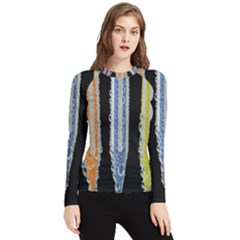 Pencil Colorfull Pattern Women s Long Sleeve Rash Guard by artworkshop
