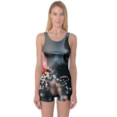 Chocolate Dark One Piece Boyleg Swimsuit by artworkshop