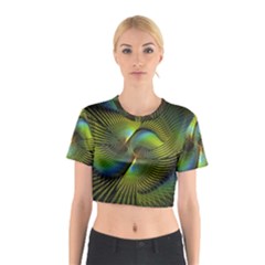 Digitalart  Waves Cotton Crop Top