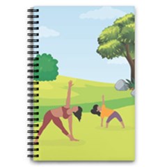 Mother And Daughter Yoga Art Celebrating Motherhood And Bond Between Mom And Daughter  5 5  X 8 5  Notebook by SymmekaDesign