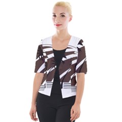 Palm Tree Design-01 (1) Cropped Button Cardigan by thenyshirt