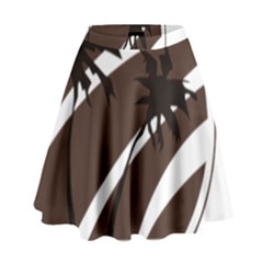 Palm Tree Design-01 (1) High Waist Skirt