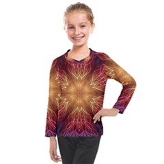 Fractal Abstract Artistic Kids  Long Mesh Tee