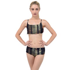 Stained Glass Window Gothic Haunted Eerie Layered Top Bikini Set by Jancukart