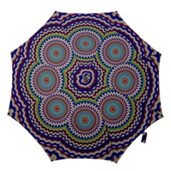 Kaleidoscope Geometric Circles Mandala Pattern Hook Handle Umbrellas (large)