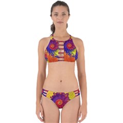 Fractal Spiral Bright Colors Perfectly Cut Out Bikini Set by Ravend
