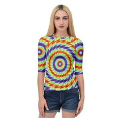 Mandala Kaleidoscope Background Quarter Sleeve Raglan Tee