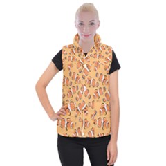 Fish Clownfish Orange Background Women s Button Up Vest by Ravend