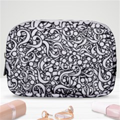 Question Mark Typographic Motif Random Pattern Make Up Pouch (small) by dflcprintsclothing