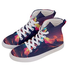 Mountain Sky Color Colorful Night Men s Hi-top Skate Sneakers