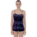 Abstract Wave Digital Design Space Energy Fractal Babydoll Tankini Set View1