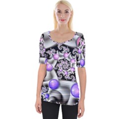 Background Fractal Annotation Sample Fantasy Wide Neckline Tee