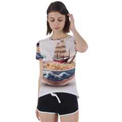 Ai Generated Noodles Pirate Chinese Food Food Short Sleeve Open Back Tee