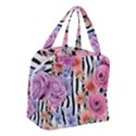 Delightful watercolor flowers and foliage Boxy Hand Bag View3