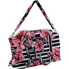 Country-chic Watercolor Flowers Canvas Crossbody Bag by GardenOfOphir