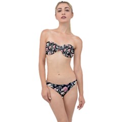 Choice Watercolor Flowers Classic Bandeau Bikini Set by GardenOfOphir