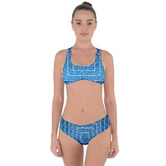 Network Social Abstract Criss Cross Bikini Set by Ravend
