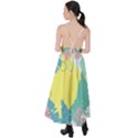 Plants Leaves Border Frame Wallpaper Background Tie Back Maxi Dress View2