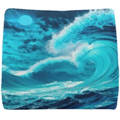 Ai Generated Waves Ocean Sea Tsunami Nautical Sea Seat Cushion by Ravend