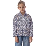 Flower Art Decorative Mandala Pattern Ornamental Kids  Half Zip Hoodie