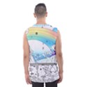 Rainbow Fun Cute Minimal Doodle Drawing Arts Men s Basketball Tank Top View2