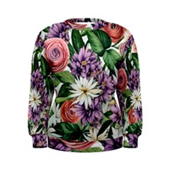 Brilliant Blushing Blossoms Women s Sweatshirt by GardenOfOphir