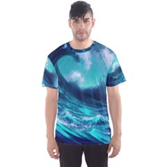 Tsunami Tidal Wave Ocean Waves Sea Nature Water Men s Sport Mesh Tee