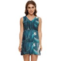 Tsunami Waves Ocean Sea Water Rough Seas 3 Tiered Sleeveless Mini Dress View1