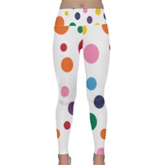 Polka Dot Lightweight Velour Classic Yoga Leggings by 8989