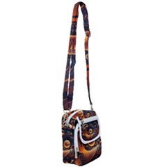 Ai Generated Swirl Space Design Fractal Light Abstract Shoulder Strap Belt Bag by Ravend