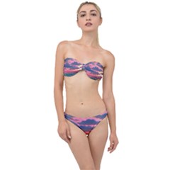 Sunset Over The Beach Classic Bandeau Bikini Set