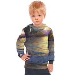 Sunset At The Surf Kids  Hooded Pullover