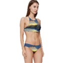 Crimson Sunset Banded Triangle Bikini Set View3