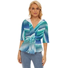 Pastel Beach Wave I Lightweight Drawstring Hooded Top by GardenOfOphir