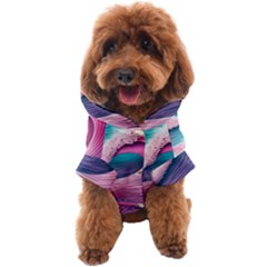 Pink Waves On The Beach Ii Dog Coat by GardenOfOphir