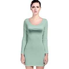 Pistachio Green	 - 	long Sleeve Velvet Bodycon Dress by ColorfulDresses