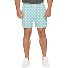 Blue And White Polka Dots Men s Runner Shorts