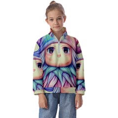 Spell Mojo Enchantress Kids  Half Zip Hoodie by GardenOfOphir