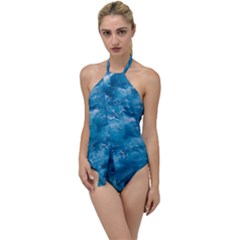 Blue Water Speech Therapy Go With The Flow One Piece Swimsuit by artworkshop