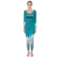 Clouds Hd Wallpaper Long Sleeve Catsuit by artworkshop